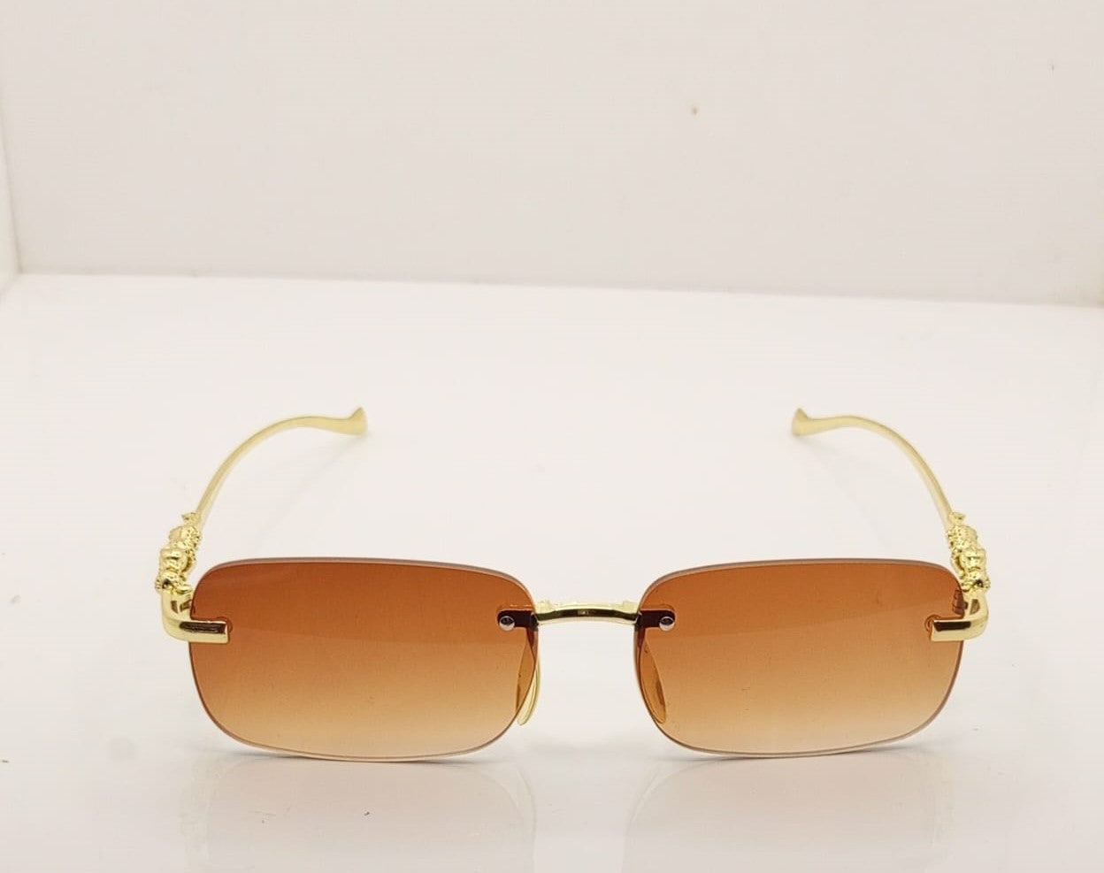 Rimless Steel Sunglasses + Free delivery + free Box