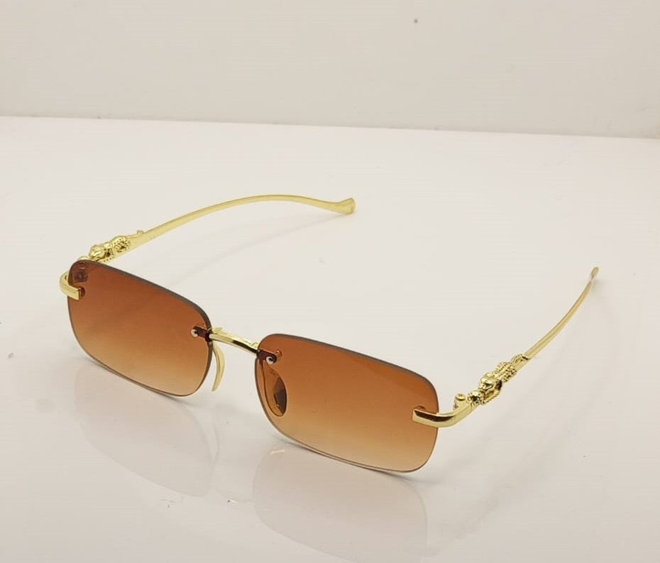 Rimless Steel Sunglasses + Free delivery + free Box