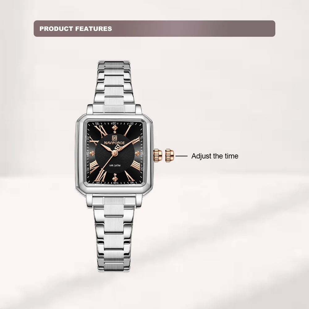 New Style NAVIFORCE Luxury 2025 Watches For Women 3ATM Waterproof Quartz Stainless Steel Fashion Ladies Watch Relogio Feminino