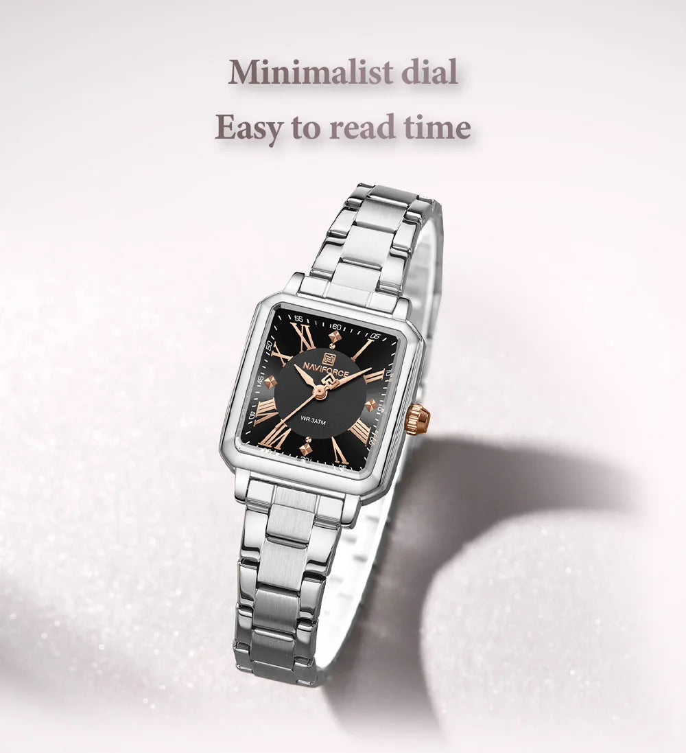 New Style NAVIFORCE Luxury 2025 Watches For Women 3ATM Waterproof Quartz Stainless Steel Fashion Ladies Watch Relogio Feminino