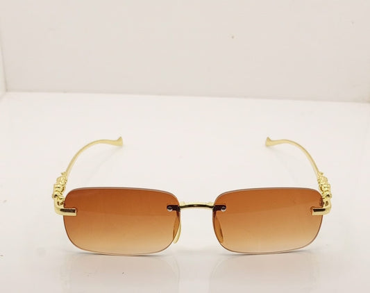 Rimless Steel Sunglasses + Free delivery + free Box