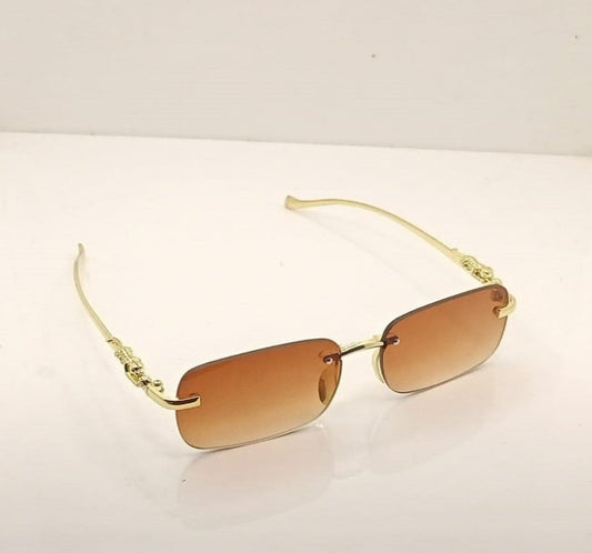 Rimless Steel Sunglasses + Free delivery + free Box