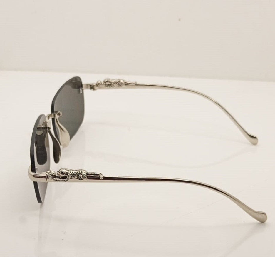 Rimless Steel Sunglasses +Free Box +Free Delivery + Return Policy
