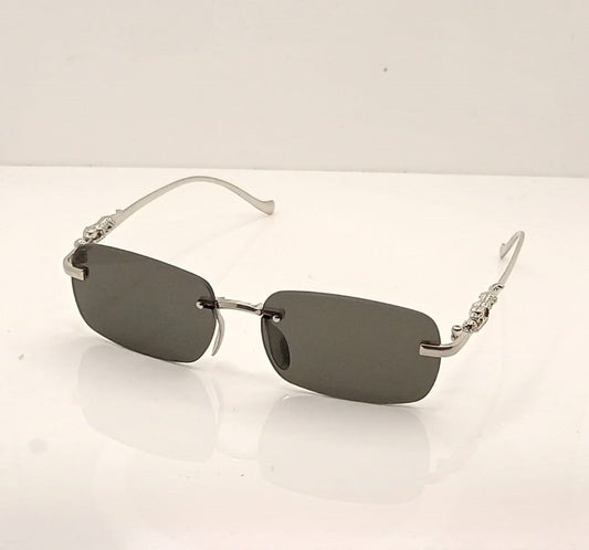 Rimless Steel Sunglasses +Free Box +Free Delivery + Return Policy